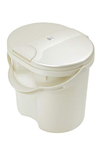 Rotho Babydesign TOP Cubo para pañales, Tapa abatible, 11 l, A partir de 0 meses, TOP, Pearl White/Cream, 200020100