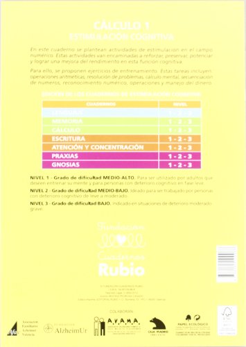 Rubio 49965 - Cuaderno: 1 (Estimulación Cognitiva (cálculo))