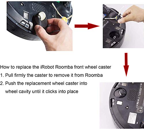 Rueda Delantera Recambios para Roomba Serie 500,600,700,800 y 900,Repuestos Resistentes y Fácil Instalación(1PCS)