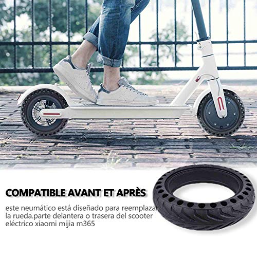 Ruedas Macizas Compatible con Xiaomi M365 / Xiaomi M365 Pro/Xiaomi 1S, Neumatico de Reemplazo Rueda Maciza de Repuesto Antipinchazo para Patinete Electrico Rueda de 8.5 Pulgadas