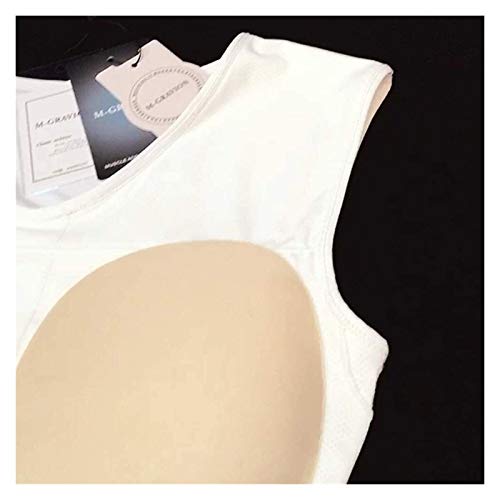 ruguo Camiseta musculosa Acolchada Body Shaper para Hombres Camiseta con músculos Falsos Ropa Interior Acolchada con Hombros Desmontable Camiseta Interior con músculos en el Pecho