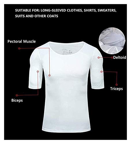 ruguo Camiseta musculosa Acolchada Body Shaper para Hombres Camiseta con músculos Falsos Ropa Interior Acolchada con Hombros Desmontable Camiseta Interior con músculos en el Pecho