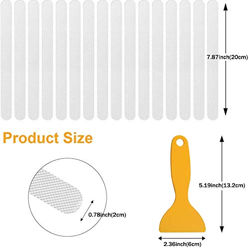 Ruitena - 36 Pegatinas de Tira Antideslizante, Pegatinas de Agarre Antideslizante, Almohadillas Antideslizantes para Suelo de bañera y Ducha (20 mm x 200 mm)