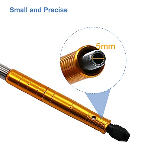 RUIZHI Flex Shaft Extension Attachment Chuck Key Eje Flexible Convertidor de Extensión de Taladro Eléctrico para Amoladora Rotativa Dremel Herramientas de Carpintería (dorado)