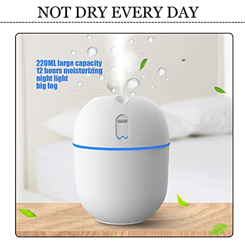 S SMAUTOP Mini humidificadores portátiles, humidificador ultrasónico de Aire de Niebla fría 220ML Aroma Essential Air Vaporizador Difusor USB Fogger Mist Maker