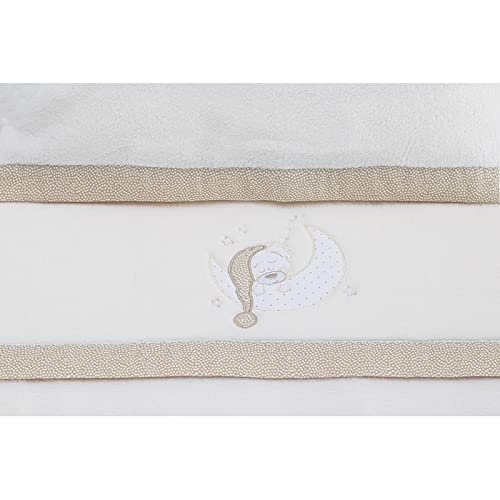 Sabanas de Invierno CORALINA Extrasuave MINICUNA 50x80 - (bajera+encimera+funda almohada) - Color: Beige - OFERTA