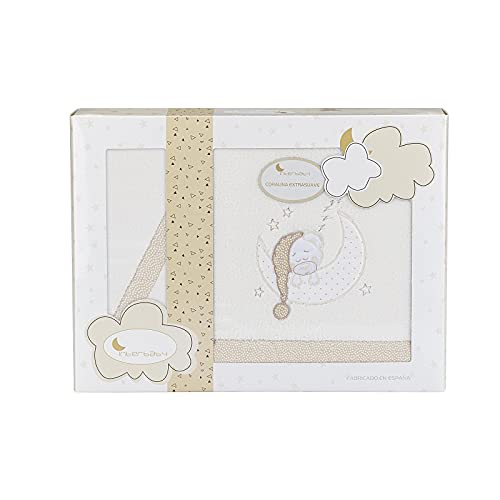 Sabanas de Invierno CORALINA Extrasuave MINICUNA 50x80 - (bajera+encimera+funda almohada) - Color: Beige - OFERTA