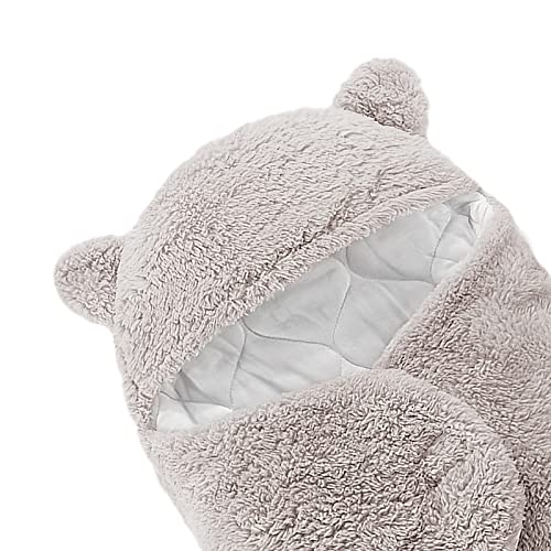 Saco de dormir de invierno para bebé recién nacido, con diseño de ángel y nacimiento, unisex, cálido, bolsa de dormir de forro polar con patas separadas para asientos de coche, cochecitos y camas