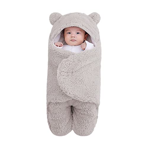 Saco de dormir de invierno para bebé recién nacido, con diseño de ángel y nacimiento, unisex, cálido, bolsa de dormir de forro polar con patas separadas para asientos de coche, cochecitos y camas