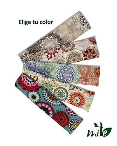 Saco térmico Mandala de huesos de cerezas y funda lavable (50cm x 14cm) Lavanda – MITE (Mandala turquesa)