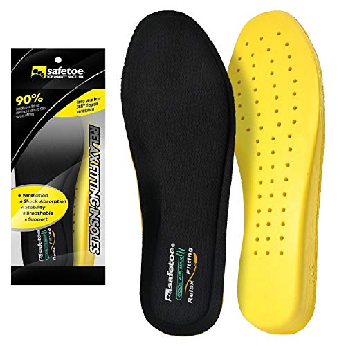 SAFETOE Plantillas de espuma viscoelástica cómodas para hombres y mujeres, plantillas ortopédicas para fascitis plantar con soporte de arco, inserciones de repuesto para zapatos deportivos