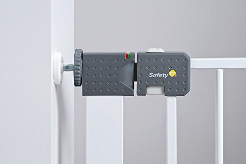 Safety 1st - Rejilla para Escaleras, Cierre Rápido, Extraseguro, Rejilla Metálica para Sujeción, 73-80 cm, Posibilidad de Extensión hasta 136 cm, 6-24 Meses