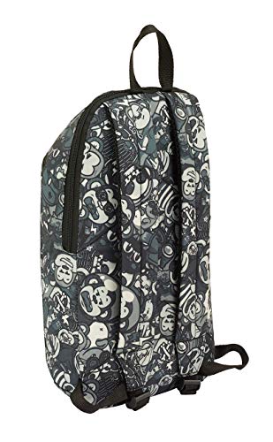 Safta - Blackfit8 Black Monkey Oficial Mini Mochila Uso Diario 220x100x390mm, Gris