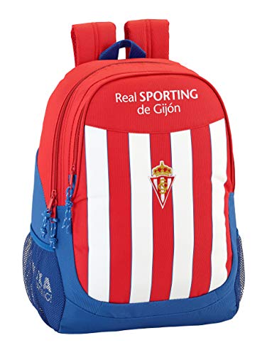 Safta Mochila Escolar Real Sporting De Gijon Oficial 320x160x440mm