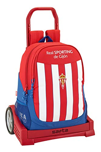 Safta Mochila Espalda Ergonómica Real Sporting De Gijon Con Carro Safta Evolution