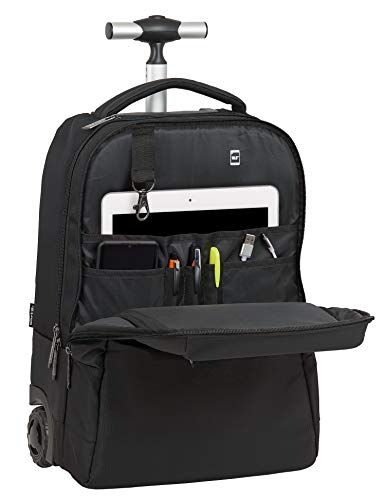 Safta Trolley para Portátil 15.6'' con Bolsillo para Tablet y Conector USB Business, 430x320x210mm, Negro, M