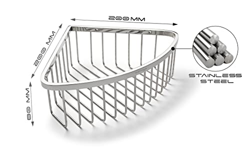 Sagittarius One 80S1 Estanteria Baño | Estanteria Ducha | Esquinero Ducha Acero Inoxidable Pulido | Estante Ducha | Rinconera Ducha 8 Cm De Profundidad | Organizador Ducha | Jabonera Ducha SUS304