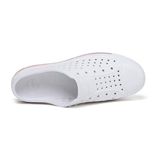 SAGUARO Hombre Mujeres Zuecos Playa Piscina Sanitarios Enfermera Goma Verano Zapatillas de Trabajo Sandalias Blanco Gr.45