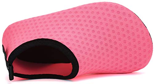 SAGUARO Niños Niñas Zapatos de Agua Calcetines Zapatillas de Deporte Descalzos Aire Libre Snorkel Deportes Acuáticos Escarpines Piscina Playa Yoga Secado Rápido,Mesh Rosa 34/35 EU