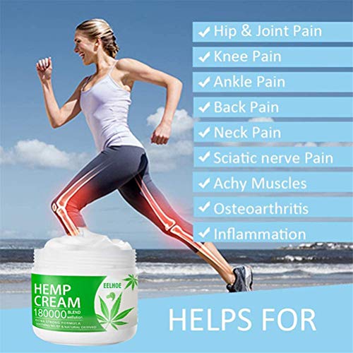 Sahgsa Gel de Tratamiento de Aceite de cáñamo en Crema para aliviar el Dolor Activo para la inflamación, Dolor de Rodilla, Hombro y Espalda y Dolor Muscular