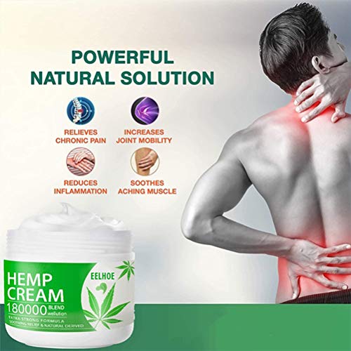 Sahgsa Gel de Tratamiento de Aceite de cáñamo en Crema para aliviar el Dolor Activo para la inflamación, Dolor de Rodilla, Hombro y Espalda y Dolor Muscular