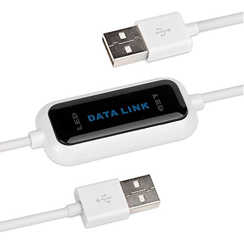 Salcar Cable USB para Transferencia de Datos de PC a PC/Data Link Cable/Conexión Directa de Alta Velocidad para Ordenadores y portátiles/Easy Copy per Windows 10/8.1/8/7/Vista/XP2000 (Blanco)