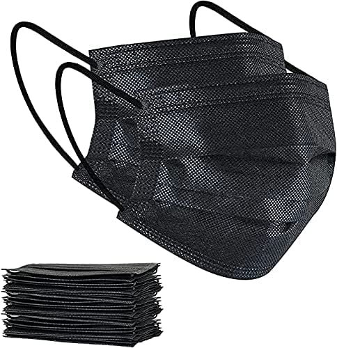 SALO MED - 50 Mascarillas Quirúrgica Negra [Negro] - Homologada CE Type IIR - Quirúrgicas Desechables Negras Mascarillas médicas Protectores bucales - 50 Piezas