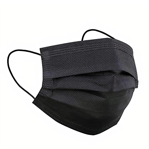 SALO MED - 50 Mascarillas Quirúrgica Negra [Negro] - Homologada CE Type IIR - Quirúrgicas Desechables Negras Mascarillas médicas Protectores bucales - 50 Piezas