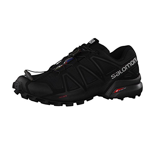 Salomon Speedcross 4, Zapatos de Trail Running Hombre, Black/Black/Black Metallic, 43 1/3 EU