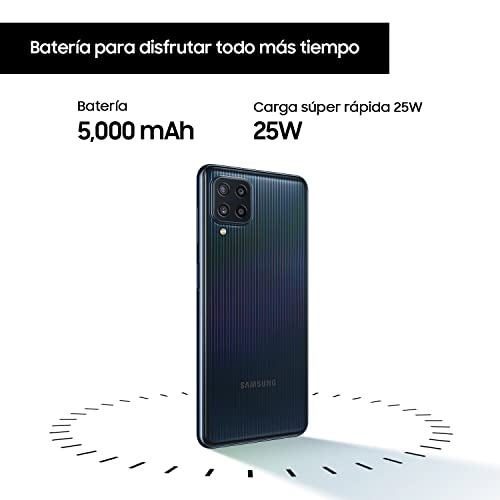 Samsung Galaxy M32, Smartphone Libre, Teléfono Móvil Android con Pantalla Infinity-U FHD sAMOLED de 6,4 Pulgadas, 6 GB de RAM y 128 GB de Memoria, Batería de 5000 mAh Negro