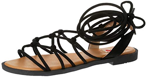 Sandalias Mujer MTNG | Sandalias Palmira 58351 | MTNG Mujer | Sandalias Romana | Cierre con Cordones | 45088 | Negro | 39