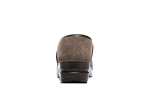 Sanita Professional Vaiana | Zuecos Cerrados | Producto Artesanal Original para Mujer | Plantilla de Forma anatómica con Espuma Blanda | Gris | 39 EU