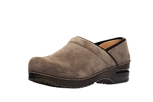 Sanita Professional Vaiana | Zuecos Cerrados | Producto Artesanal Original para Mujer | Plantilla de Forma anatómica con Espuma Blanda | Gris | 39 EU