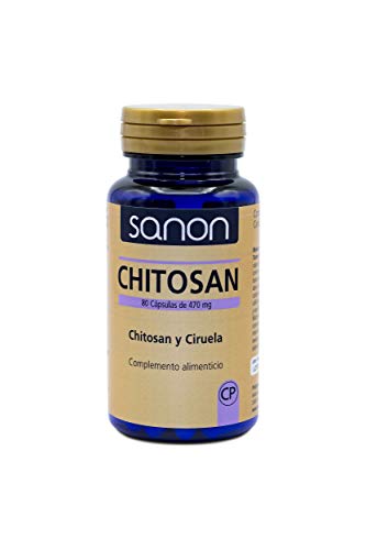 Sanon, Complemento Alimenticio, Chitosán, 80 Cápsulas, 470 mg