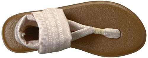 Sanuk Mujeres Chanclas, Natural Shibori Stripes, Talla 5