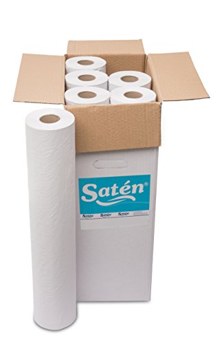 Saten Rollo Camilla, Reciclada, 0.59 x 58 Metros, 1 Capa, Lisa, Blanca, Set de 6