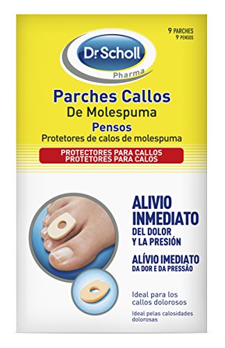 Scholl Parches Callos de Molespuma, Negro, Estándar, 9 Unidades