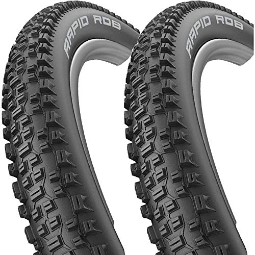 Schwalbe Rapid Rob 29x2.25 LLanta de Bicicleta,Cubierta aro rigido, Deportes al Aire Libre, Ciclismo,neumaticos, Negro