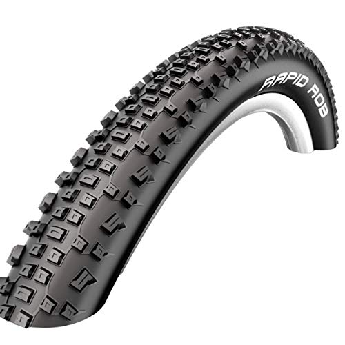 Schwalbe Rapid Rob 29x2.25 LLanta de Bicicleta,Cubierta aro rigido, Deportes al Aire Libre, Ciclismo,neumaticos, Negro