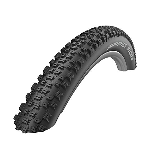 Schwalbe Rapid Rob 29x2.25 LLanta de Bicicleta,Cubierta aro rigido, Deportes al Aire Libre, Ciclismo,neumaticos, Negro