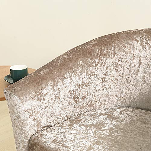 SearchI Funda de Sillón Chesterfield de Terciopelo,Cubre Sofá Elasticas de 1 Plaza,Fundas de Sillas con Brazos,Funda Protectora de Butaca para Dormitorio,Recepción,Contador(Color Champán,1 Pieza)