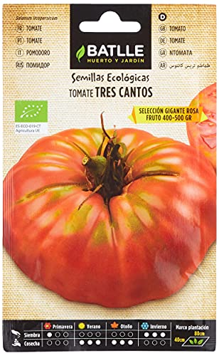 Semillas Ecológicas Hortícolas - Tomate tres cantos gigante rosa - ECO - Batlle