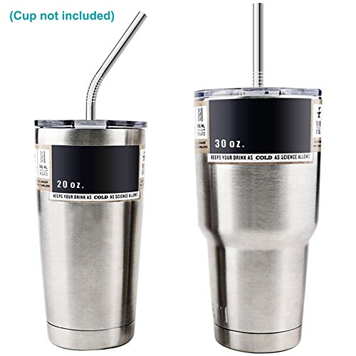 Senhai Set de 8 Pajas de Acero Inoxidable para 30oz Tazas Vasos 20oz, Paja Pajitas Metal con Cepillo de Limpieza para 30 20 onzas Yeti Rambler Rtic Ozark Trail