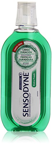 Sensodyne Extra Fresh Enjuague Bucal Sin Alcohol, Fortalece los Dientes y Alivia la Sensibilidad Dental, Protección de Larga Duración, 500 ml