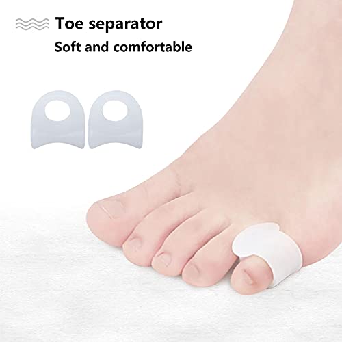 Separadores de Dedos de Gel Protector de Juanetes Enderezadora de Dedos Corrector Hallux Valgus Férulas para Juanetes para Dedos Superpuestos Dedos en Martillo Puntas de Los Pies Inflamadas 24 Piezas