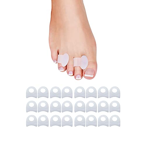 Separadores de Dedos de Gel Protector de Juanetes Enderezadora de Dedos Corrector Hallux Valgus Férulas para Juanetes para Dedos Superpuestos Dedos en Martillo Puntas de Los Pies Inflamadas 24 Piezas