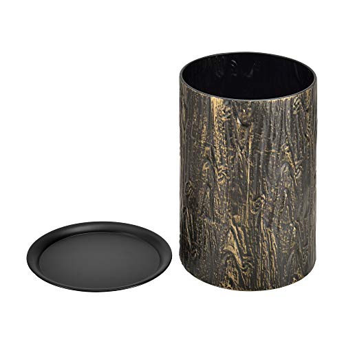 Set de 2X Mesa de Centro Herstal 41 x 30 cm y 46 x 35 cm Juego de Mesas de Salón Auxiliar Mesa Baja Mesa de Café o Té Negro y Tipo Tronco de Madera