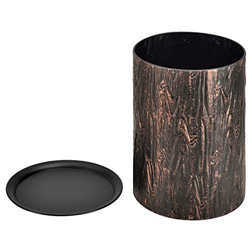 Set de 2X Mesa de Centro Herstal 41 x 30 cm y 46 x 35 cm Juego de Mesas de Salón Auxiliar Mesa Baja Mesa de Café o Té Negro y Tipo Tronco de Madera