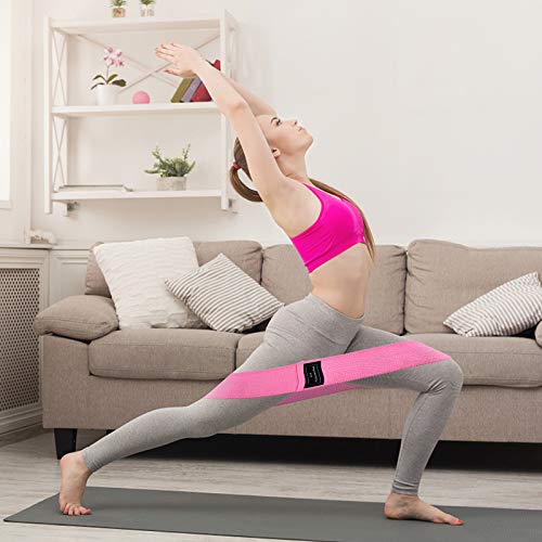 Set de 3 Banda Elastica Fitness, Bandas Elasticas Gluteos, Bandas de Resistencia con 3 Niveles, Bandas de Entrenamiento, Bandas Elasticas Gluteos y Piernas, Bandas de Resistencia Set para Yoga Pilates