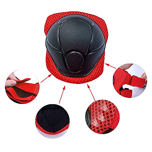 Set de Protección De Muñeca Equipo de Protección 6 En 1 Rodilleras Ajustables para Niños Juego de Protecciones Infantil Protección Infantil para Material Deportivo para Patinaje Ciclismo Patinaje 6pcs